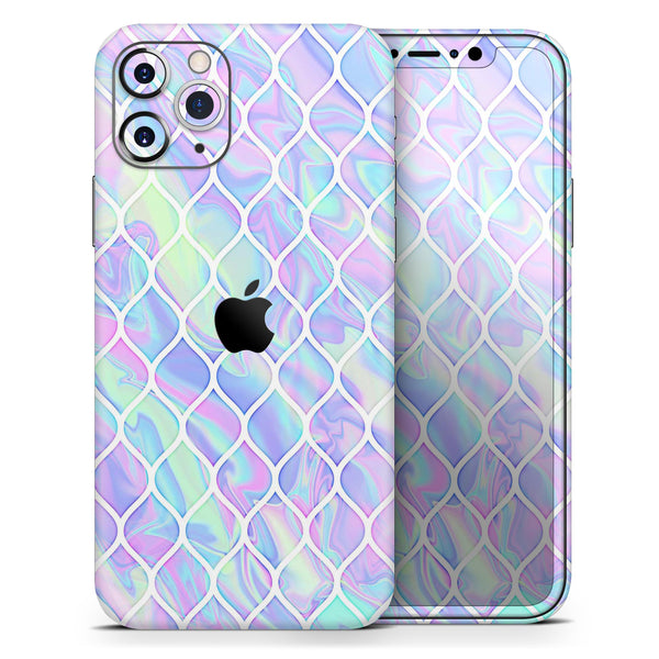 Iridescent Dahlia v4 - Skin-Kit compatible with the Apple iPhone 13, 13 Pro Max, 13 Mini, 13 Pro, iPhone 12, iPhone 11 (All iPhones Available)