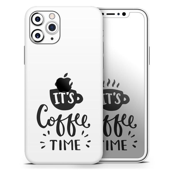 Its Coffee Time - Skin-Kit compatible with the Apple iPhone 13, 13 Pro Max, 13 Mini, 13 Pro, iPhone 12, iPhone 11 (All iPhones Available)