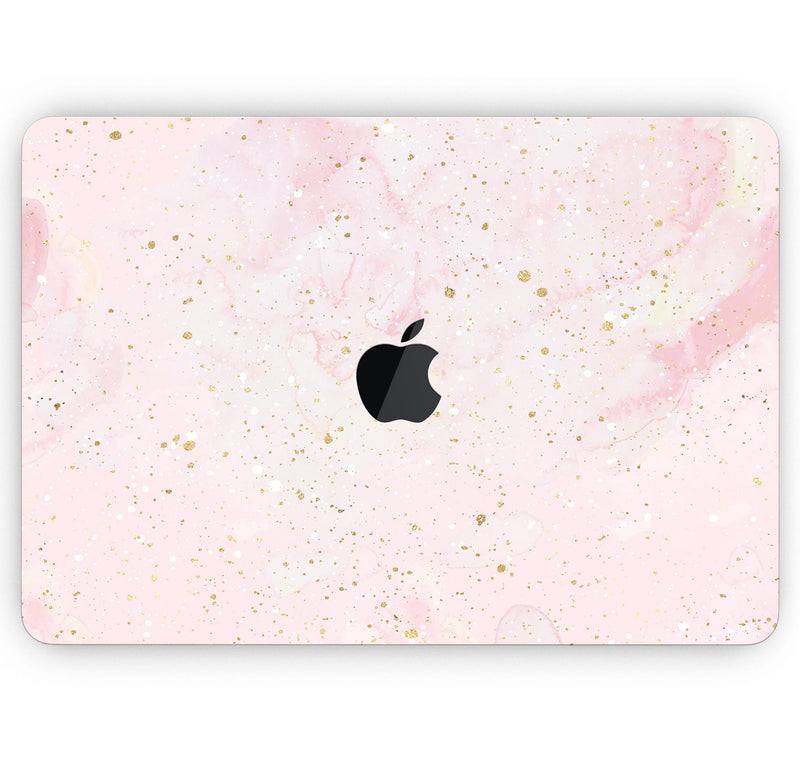 Karamfila Watercolor & Gold V12 - Skin Decal Wrap Kit Compatible with the Apple MacBook Pro, Pro with Touch Bar or Air (11", 12", 13", 15" & 16" - All Versions Available)