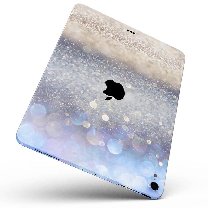 Light Blue and Tan Unfocused Orbs of Light - Full Body Skin Decal for the Apple iPad Pro 12.9", 11", 10.5", 9.7", Air or Mini (All Models Available)