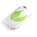 Lime Watercolor Leaves iPhone 6/6s or 6/6s Plus 2-Piece Hybrid INK-Fuzed Case