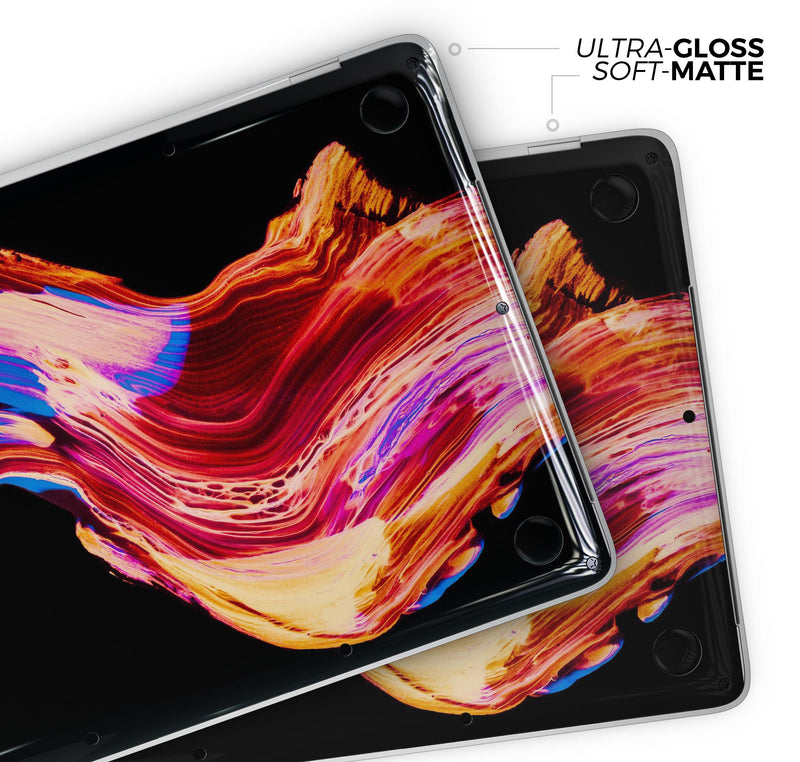 Liquid Abstract Paint V80 - Skin Decal Wrap Kit Compatible with the Apple MacBook Pro, Pro with Touch Bar or Air (11", 12", 13", 15" & 16" - All Versions Available)