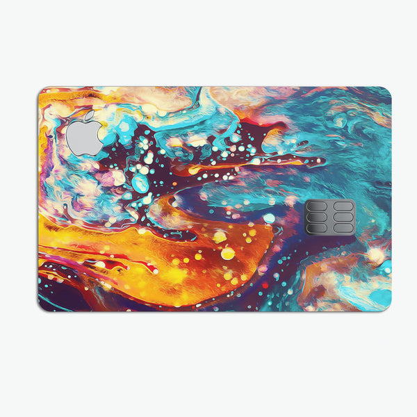 Liquid Abstract Paint Remix V22 - Premium Protective Decal Skin-Kit for the Apple Credit Card