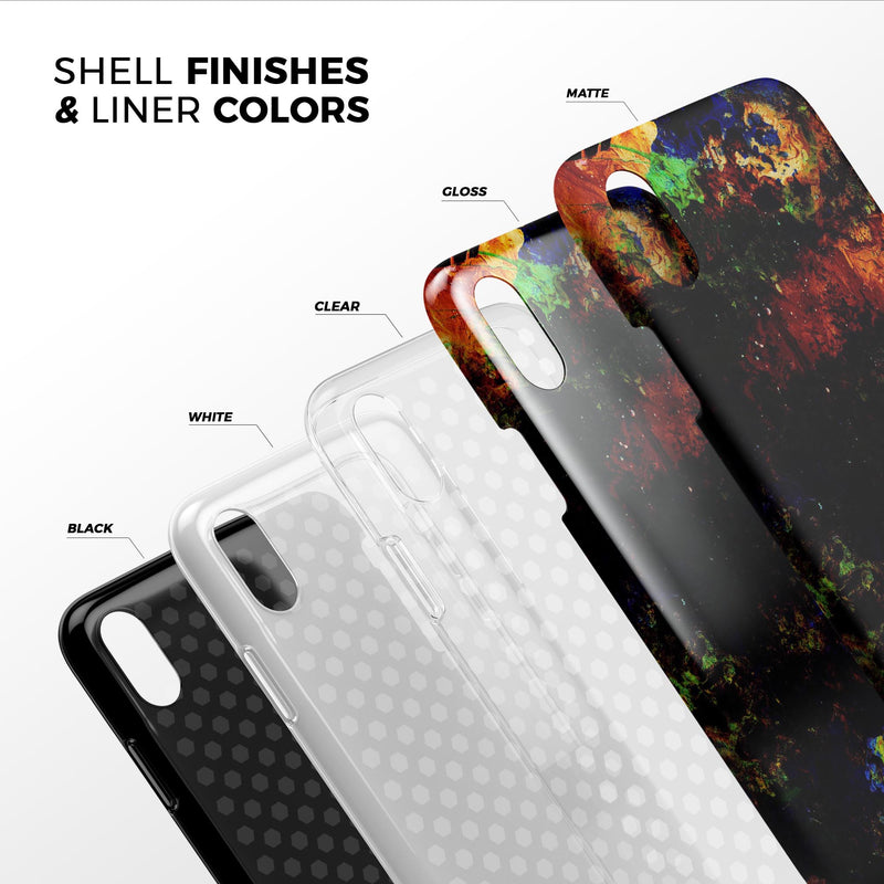 Liquid Abstract Paint Remix V53 - iPhone X Swappable Hybrid Case