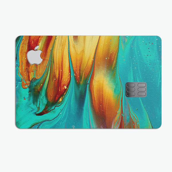 Liquid Abstract Paint V60 - Premium Protective Decal Skin-Kit for the Apple Credit Card
