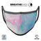 Marbleized Pink and Blue Paradise V482 - Made in USA Mouth Cover Unisex Anti-Dust Cotton Blend Reusable & Washable Face Mask with Adjustable Sizing for Adult or Child