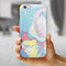 Marbleized Swirling Cotton Candy iPhone 6/6s or 6/6s Plus 2-Piece Hybrid INK-Fuzed Case