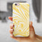 Marbleized Swirling Gold iPhone 6/6s or 6/6s Plus 2-Piece Hybrid INK-Fuzed Case