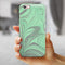 Marbleized Swirling Green and Gray iPhone 6/6s or 6/6s Plus 2-Piece Hybrid INK-Fuzed Case