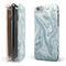 Marbleized Swirling Hard Mint iPhone 6/6s or 6/6s Plus 2-Piece Hybrid INK-Fuzed Case