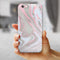 Marbleized Swirling Pink and Gray iPhone 6/6s or 6/6s Plus 2-Piece Hybrid INK-Fuzed Case