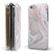 Marbleized Swirling Pink and Gray iPhone 6/6s or 6/6s Plus 2-Piece Hybrid INK-Fuzed Case