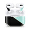 Minimalistic Mint and Gold Striped V1 - Full Body Skin Decal Wrap Kit for the Wireless Bluetooth Apple Airpods Pro, AirPods Gen 1 or Gen 2 with Wireless Charging