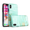 Mint Marble & Digital Gold Foil V11 - iPhone X Swappable Hybrid Case