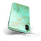 Mint Marble & Digital Gold Foil V12 - iPhone X Swappable Hybrid Case