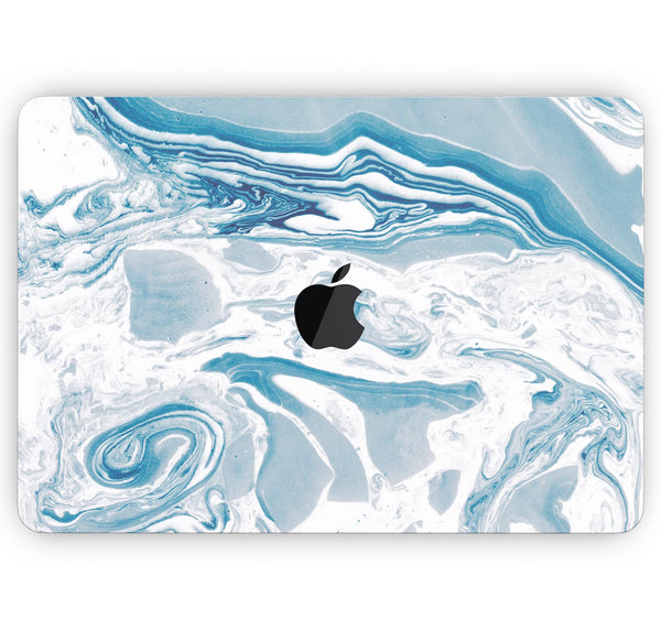 Mixtured Blue 57 Textured Marble - Skin Decal Wrap Kit Compatible with the Apple MacBook Pro, Pro with Touch Bar or Air (11", 12", 13", 15" & 16" - All Versions Available)