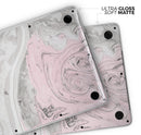 Mixtured Pink and Gray Textured Marble - Skin Decal Wrap Kit Compatible with the Apple MacBook Pro, Pro with Touch Bar or Air (11", 12", 13", 15" & 16" - All Versions Available)