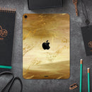 Molten Gold Digital Foil Swirl V12 - Full Body Skin Decal for the Apple iPad Pro 12.9", 11", 10.5", 9.7", Air or Mini (All Models Available)