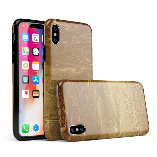 Molten Gold Digital Foil Swirl V7 - iPhone X Swappable Hybrid Case