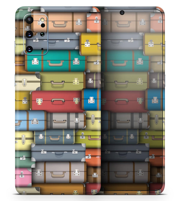Multicolored Traveling Suitcases - Skin-Kit for the Samsung Galaxy S-Series S20, S20 Plus, S20 Ultra , S10 & others (All Galaxy Devices Available)
