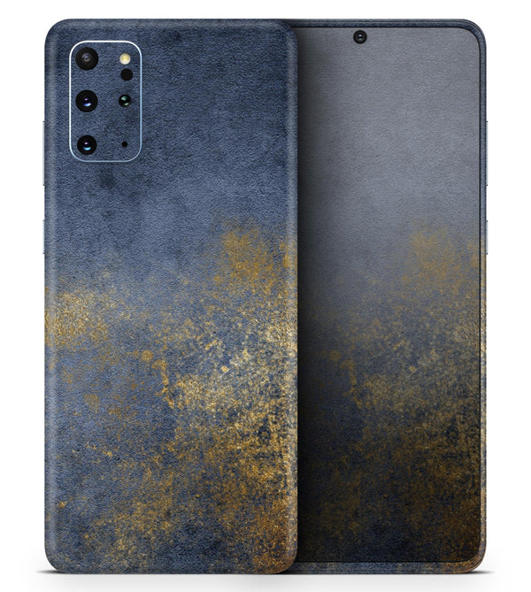 Navy Gold Foil v6 - Skin-Kit for the Samsung Galaxy S-Series S20, S20 Plus, S20 Ultra , S10 & others (All Galaxy Devices Available)