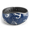Navy and White Micro Anchors - Decal Skin Wrap Kit for the Disney Magic Band