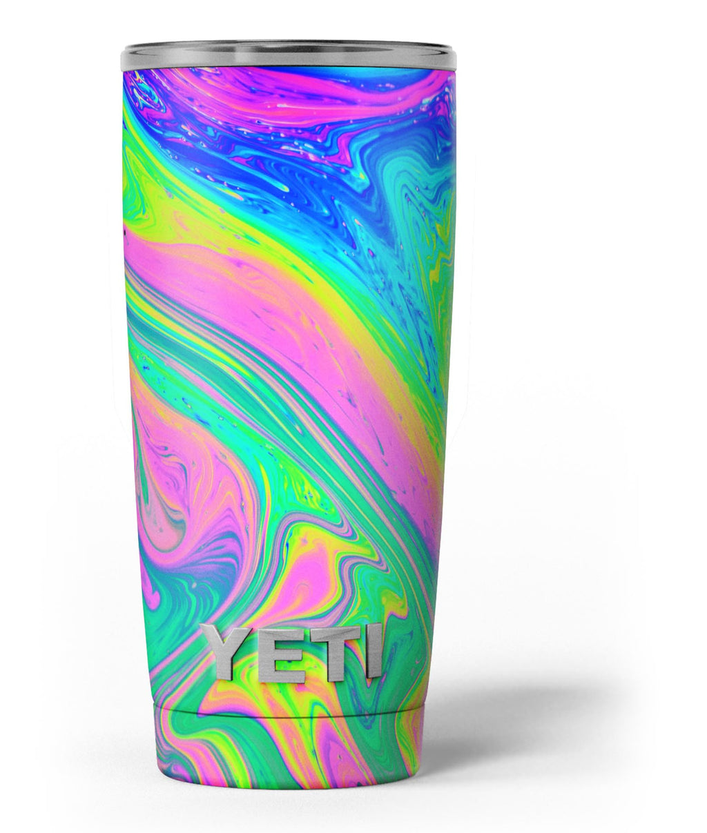 Skin Decal Wrap for Yeti Tumbler Rambler 30 oz Smooth Fades Neon