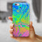 Neon Color Swirls iPhone 6/6s or 6/6s Plus 2-Piece Hybrid INK-Fuzed Case
