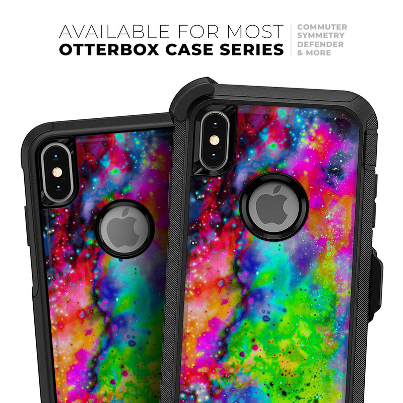 Neon Splatter Universe - Skin Kit for the iPhone OtterBox Cases