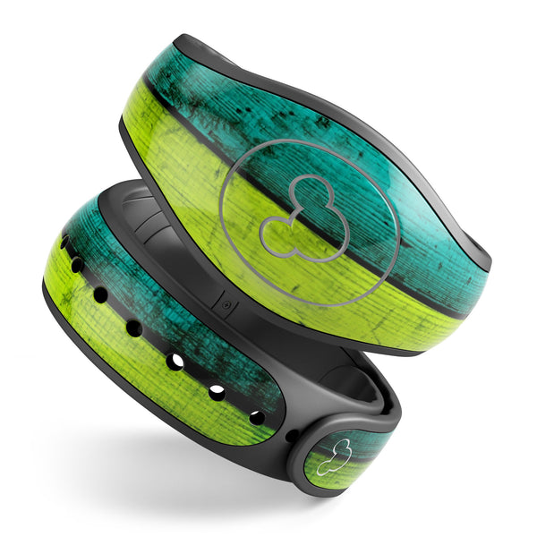 Neon Wood Planks - Decal Skin Wrap Kit for the Disney Magic Band