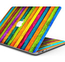 Neon Wood Planks - Skin Decal Wrap Kit Compatible with the Apple MacBook Pro, Pro with Touch Bar or Air (11", 12", 13", 15" & 16" - All Versions Available)