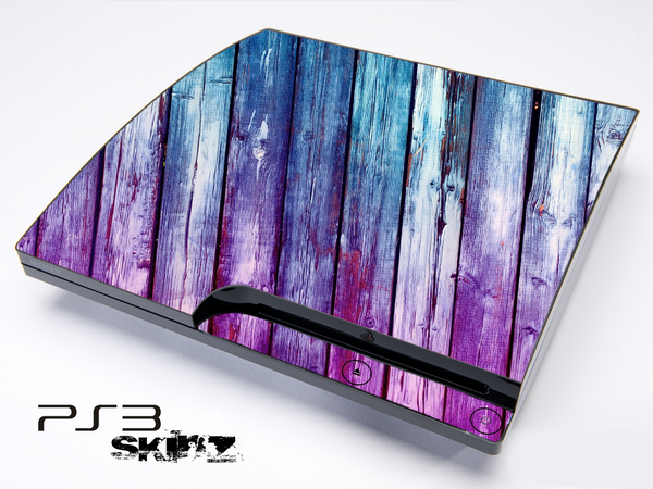 Pink & Blue Dyed Wood Skin for the Playstation 3