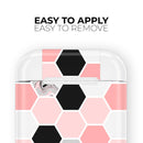 Pale Pink Hex - Full Body Skin Decal Wrap Kit for the Wireless Bluetooth Apple Airpods Pro, AirPods Gen 1 or Gen 2 with Wireless Charging