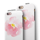 Pale Pink Watecolor  Hibiscus iPhone 6/6s or 6/6s Plus 2-Piece Hybrid INK-Fuzed Case
