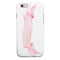 Pale Pink Watercolor Ribbon iPhone 6/6s or 6/6s Plus 2-Piece Hybrid INK-Fuzed Case