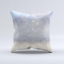 The Light Blue and Tan Unfocused Orbs of Light ink-Fuzed Decorative Throw Pillow
