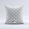 Light Gray & White Polka Dot  Ink-Fuzed Decorative Throw Pillow