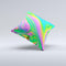 Neon Color Fushion V4  Ink-Fuzed Decorative Throw Pillow