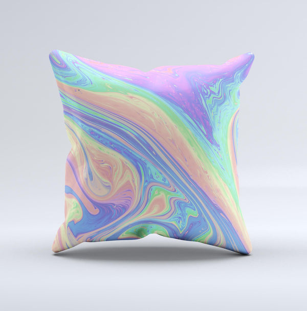 Neon Color Fusion V13  Ink-Fuzed Decorative Throw Pillow