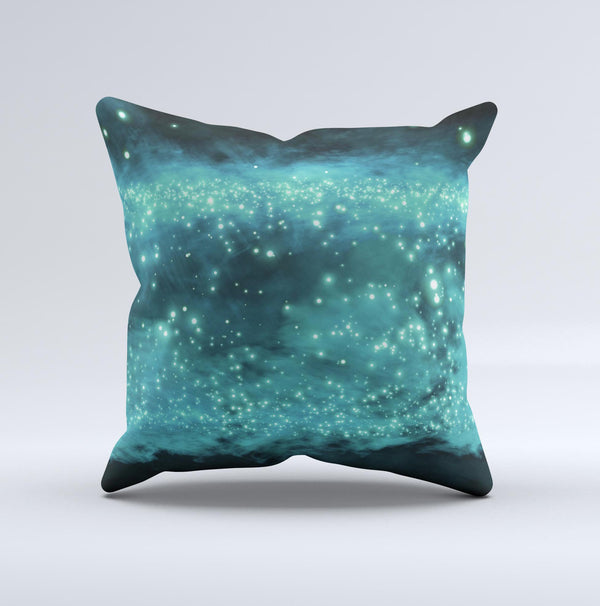 Neon Green Stars  Ink-Fuzed Decorative Throw Pillow