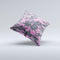 Pink V3 and Gray Digital Camouflage  Ink-Fuzed Decorative Throw Pillow