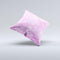 Pink & White Lace Pattern  Ink-Fuzed Decorative Throw Pillow