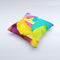 The Rainbow Dyed Rose V4 ink-Fuzed Decorative Throw Pillow