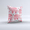 The Sacred Red Elephant and Polkadots ink-Fuzed Decorative Throw Pillow