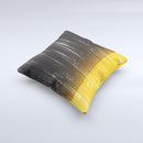 The Scratched Surface with Glowing Gold Sparkle ink-Fuzed Decorative Throw Pillow