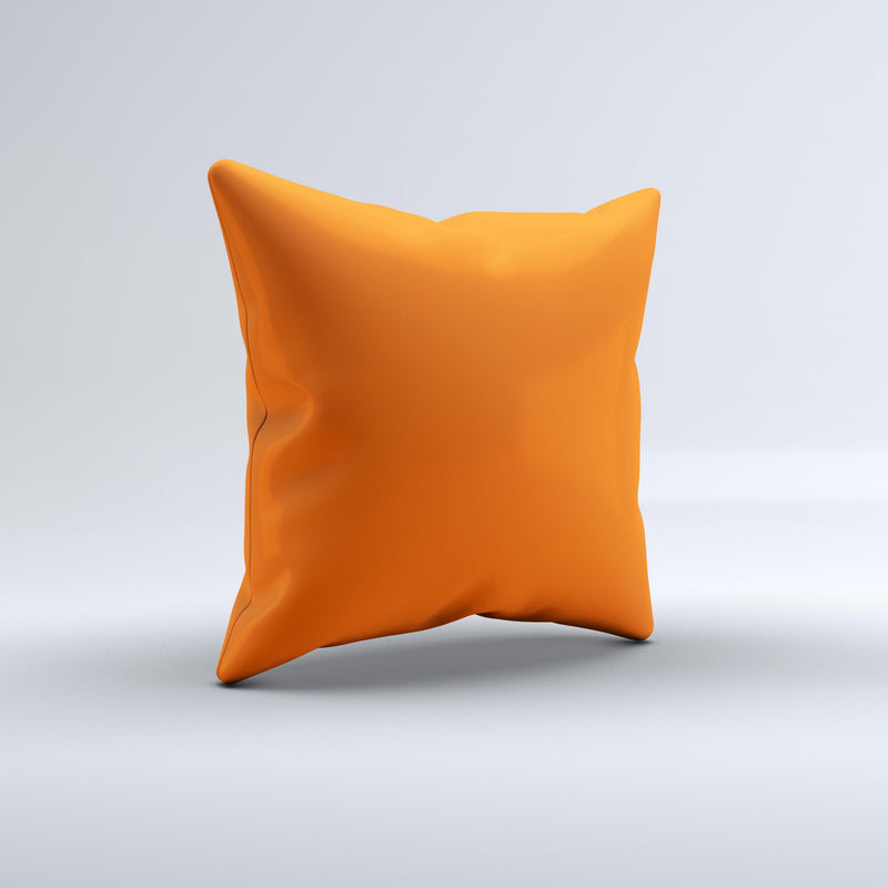 Solid Burnt Orange  Ink-Fuzed Decorative Throw Pillow