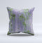 Subtle Purple Metal with Light Green Rust  Ink-Fuzed Decorative Throw Pillow