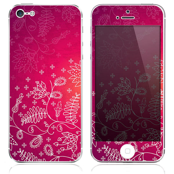 Pink Floral Skin for the iPhone 3gs, 4/4s, 5, 5s or 5c