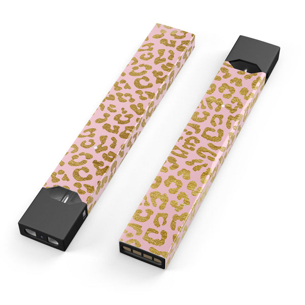 Pink Gold Flaked Animal v2 - Premium Decal Protective Skin-Wrap Sticker compatible with the Juul Labs vaping device