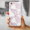 Pink Wavy Leaves Pattern iPhone 6/6s or 6/6s Plus 2-Piece Hybrid INK-Fuzed Case